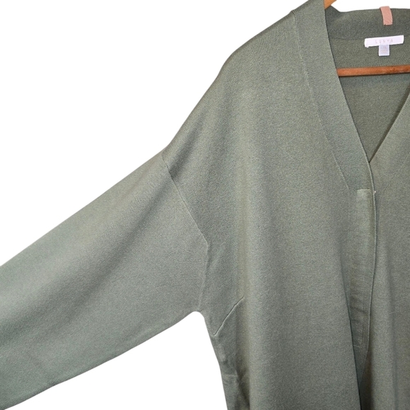 Lunya Cozy Cotton Button Front Silk Blend Cardigan Green New in Package Sz. L/XL - Picture 7 of 16